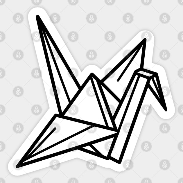 Origami Paper Crane Sticker by KayBee Gift Shop